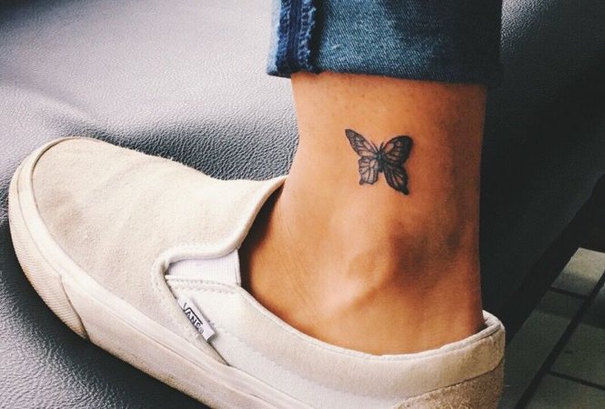 ankle butterfly tattoo - Google Search
