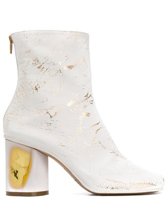 Maison Margiela Crushed Heel Ankle Boots S39WU0139P3049 White | Farfetch
