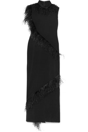 Christopher Kane | Feather-trimmed crepe gown | NET-A-PORTER.COM
