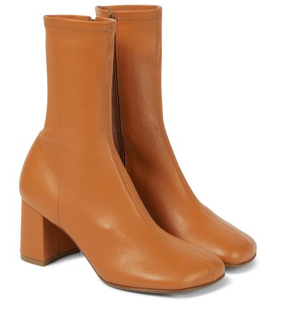 Dries Van Noten - Leather ankle boots | Mytheresa