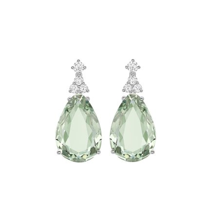 Candy Mini Green Amethyst and Diamond Earrings in White Gold – Kiki McDonough Ltd