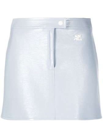 Courrèges high-shine Mini Skirt - Farfetch