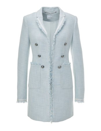 Frock coat, wool white/light baby blue, blue | MADELEINE Fashion