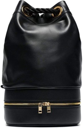 black Pool leather bucket bag