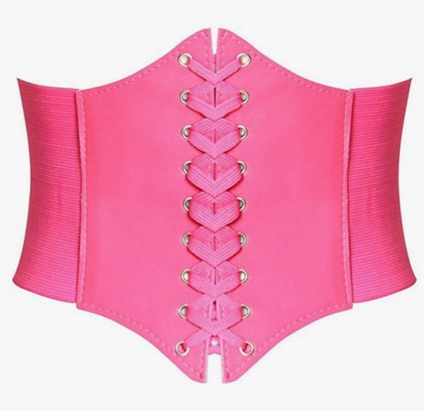pink corset belt