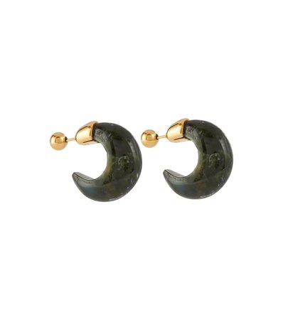 Sophie Buhai Donut 18kt gold vermeil and jade hoop earrings