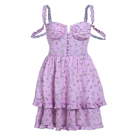 Lilac Daisy Mini Dress | BOOGZEL CLOTHING – Boogzel Clothing