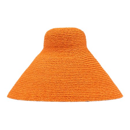 Orange raffia hat