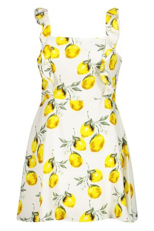 lemon print dress