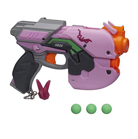 Amazon.com: NERF Overwatch D.Va Rival Blaster with 3 Overwatch Rival Rounds: Toys & Games