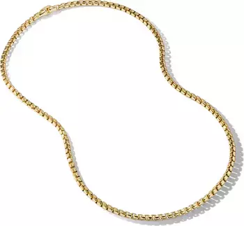 David Yurman Box Chain Necklace in 18K Yellow Gold, 5mm | Nordstrom