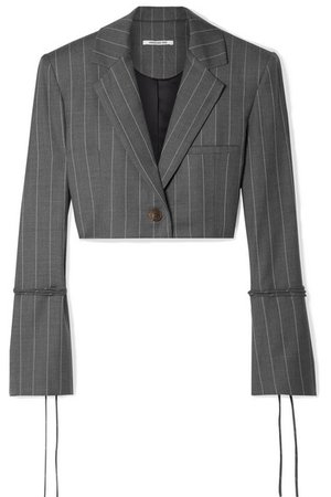 Orseund Iris | Box cropped pinstriped wool-blend blazer | NET-A-PORTER.COM