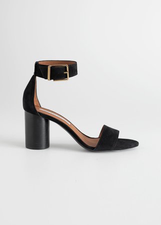 Square Buckle Heeled Sandals
