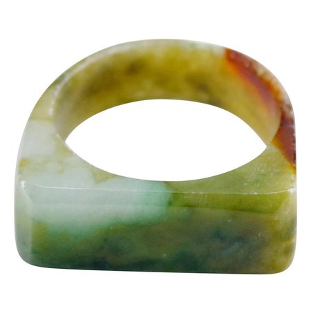 Antique Hand-Carved Chinese Jade Ring