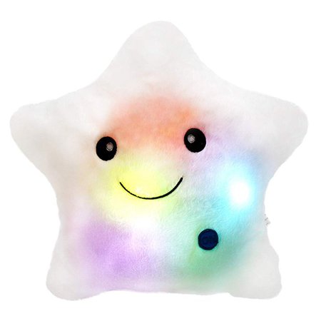 Creative Twinkle Glowing Stars Shape Plush Throw Pillow, LED Night Light Pillow Cushions Stuffed Toys Gifts for Kids, Christmas (Blue) - Walmart.com - Walmart.com