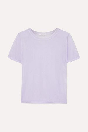 Penelope Cropped Knitted Top - Lilac