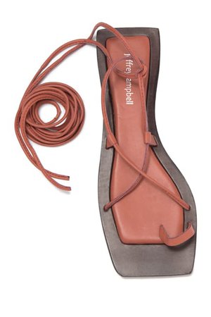 Jeffrey Campbell | Missandei Leather Ankle Wrap Square Toe Sandal | Nordstrom Rack