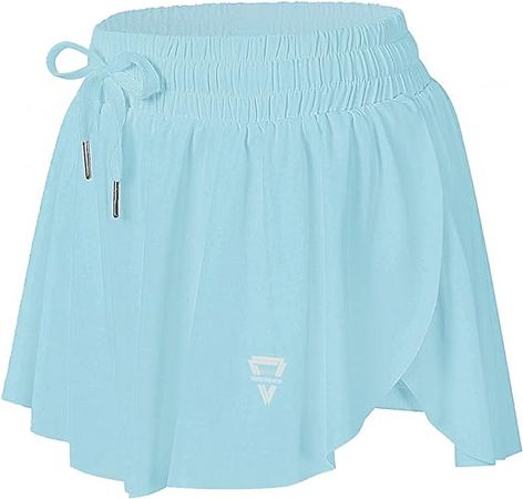 Womens Butterfly Flowy Shorts for Summer Cute Preppy Skirt Shorts