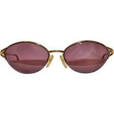 Preowned Christian Dior Gold Hardware Frame With Purple Hue Sunglasses