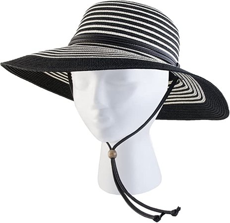 Amazon.com: Sloggers 442BW Women's Braided Wide Hat Black/White, 27.5cm: Garden & Outdoor
