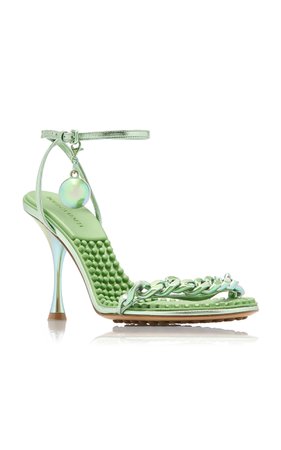 Dot Lounge Metallized Sandals By Bottega Veneta | Moda Operandi