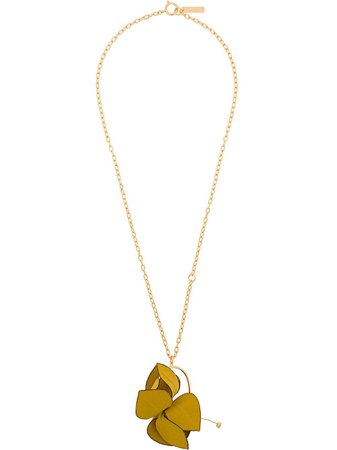 Marni Flower Pendant Necklace COMVW12N00T2000 Yellow | Farfetch