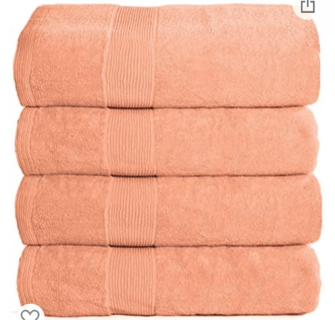 peach towels