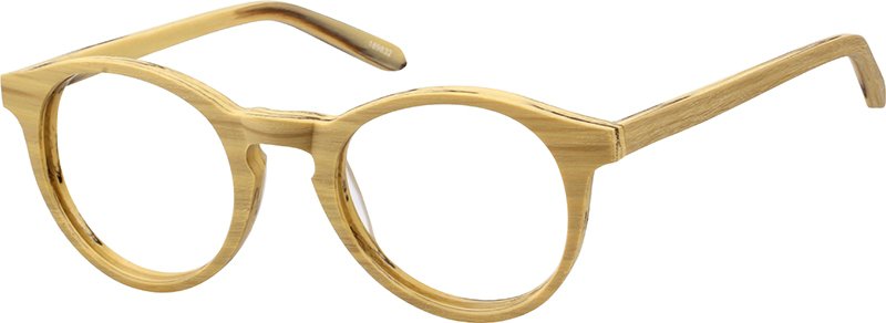 Wood Texture Round Glasses #189832