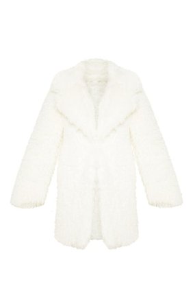 White Teddy Faux Fur Coat | Coats & Jackets | PrettyLittleThing
