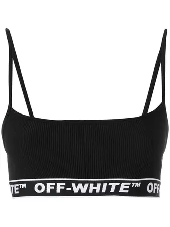 Off-White logo cropped top $248 - Buy Online SS19 - Quick Shipping, Price