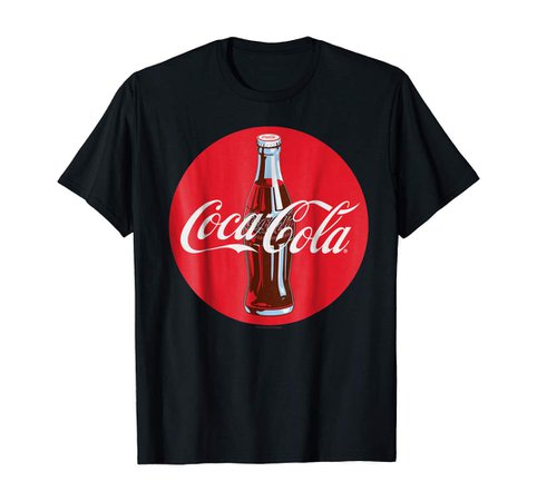 Amazon.com: Coca-Cola Red Circle Retro Bottle Logo Graphic T-Shirt: Clothing