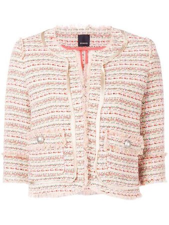 Pinko 3/4 Sleeve Tweed Jacket