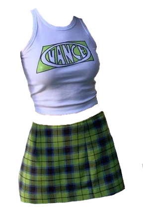 plaid skirt outfit png
