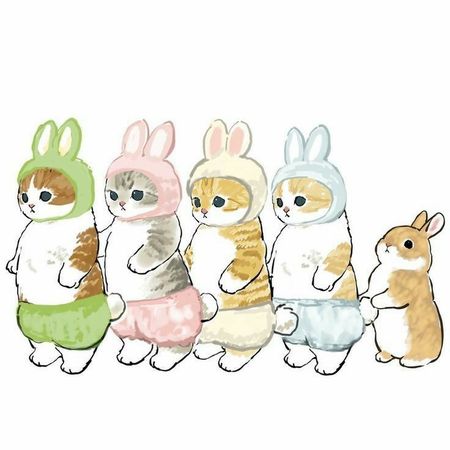 bunny cat ear pastel kawaii cute soft