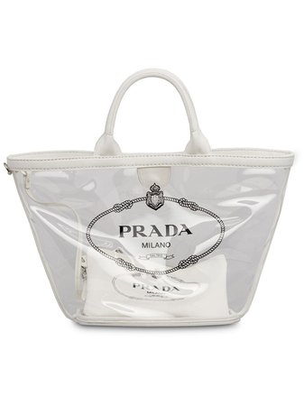 Prada sheer logo tote $1,100 - Shop SS19 Online - Fast Delivery, Price