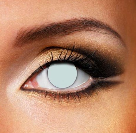Blind White Contact Lenses - Contact Lenses For Walking Dead Costumes