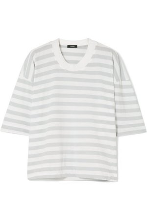 Bassike | Striped organic cotton-jersey T-shirt | NET-A-PORTER.COM