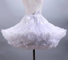 fluffy white skirt