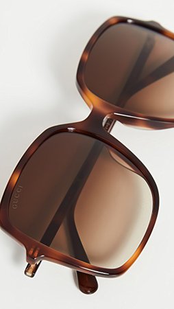 Gucci Ultralight Acetate Square Sunglasses | SHOPBOP