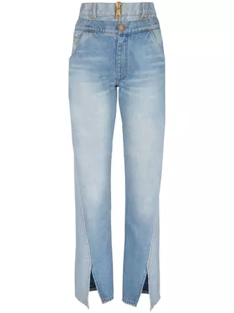 Balmain high-rise straight jeans