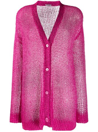 Shop pink Miu Miu sequin embellished cardi-coat with Express Delivery - Farfetch