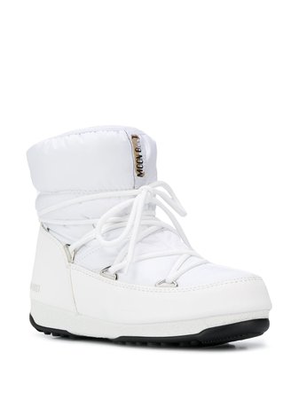 White Lace-Up Moon Boots | Farfetch.com