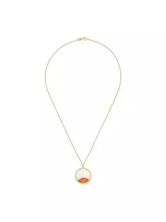 Andrea Fohrman 18kt Yellow Gold Diamond Sunset Pendant Necklace - Farfetch