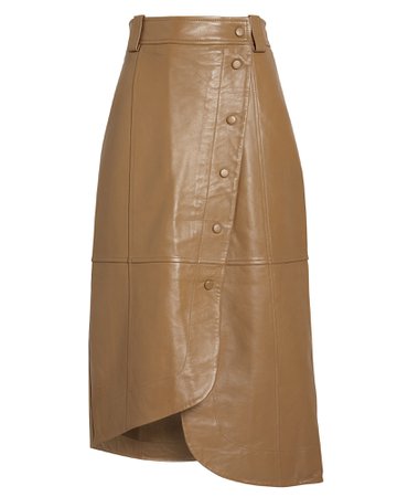 Lamb Leather Wrap Skirt