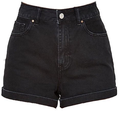 black high waisted shorts