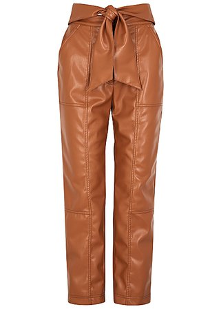 Jonathan Simkhai Brown faux leather trousers - Harvey Nichols