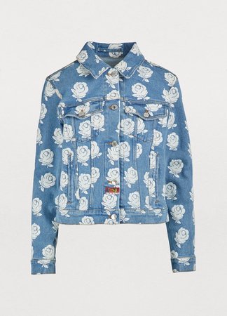 Women's Floral print denim jacket | Kenzo