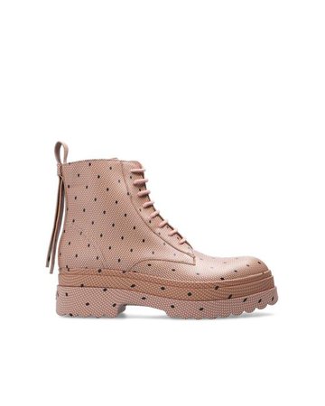 RED Valentino Leather Ankle Boots in Pink - Lyst