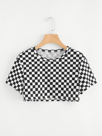 Checkered Crop Top