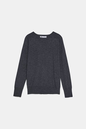 WOOL AND CASHMERE BLEND SWEATER -zara
